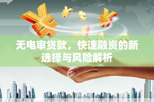 横栏无电审贷款，快速融资的新选择与风险解析