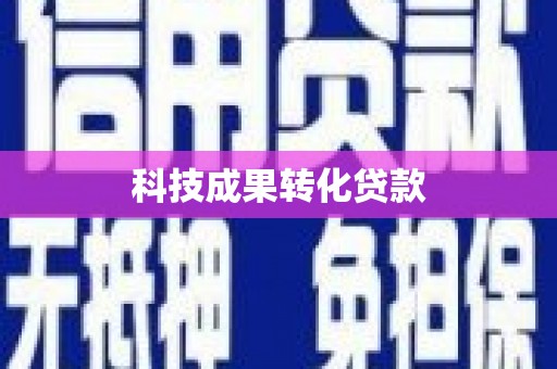 横栏科技成果转化贷款