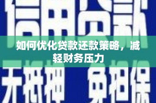 横栏如何优化贷款还款策略，减轻财务压力