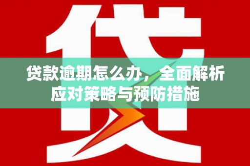 横栏贷款逾期怎么办，全面解析应对策略与预防措施