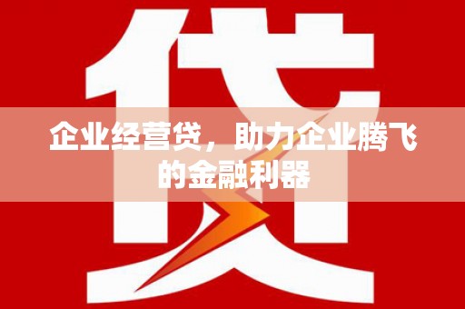 横栏企业经营贷，助力企业腾飞的金融利器