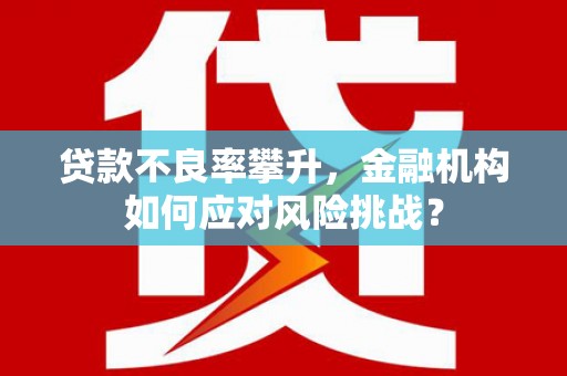 横栏贷款不良率攀升，金融机构如何应对风险挑战？