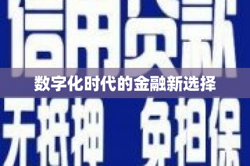 横栏数字化时代的金融新选择